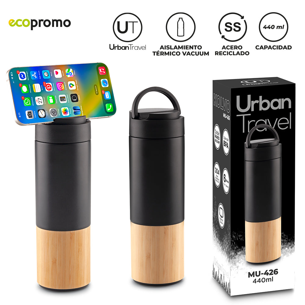 Botilito Metálico Kolvo Urban Travel 440ml MU-426 (CP) (NUEVO) - Pro-Ponemos