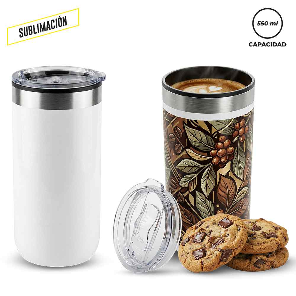 Mug Metálico para Sublimacion KUP 550 ml MU-456 (CP) - Pro-Ponemos