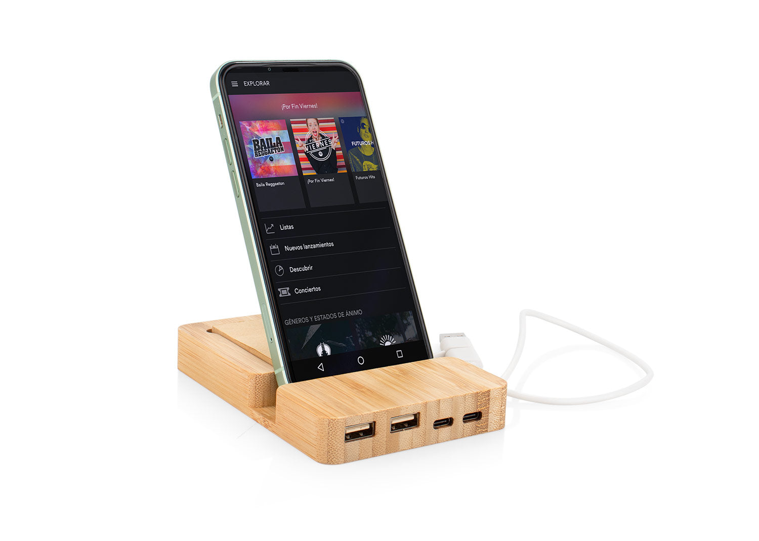 TE0687 Multipuerto Bambú Phone (MP) (NUEVO) - Pro-Ponemos
