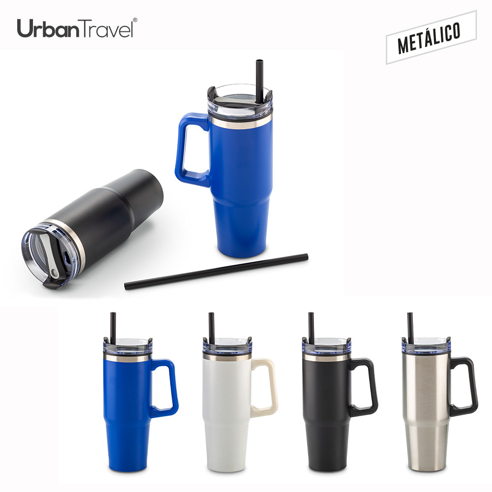 Mug Metálico y Plástico Chester Urban Travel 900ml MU-396 (CP) (NUEVO) - Pro-Ponemos