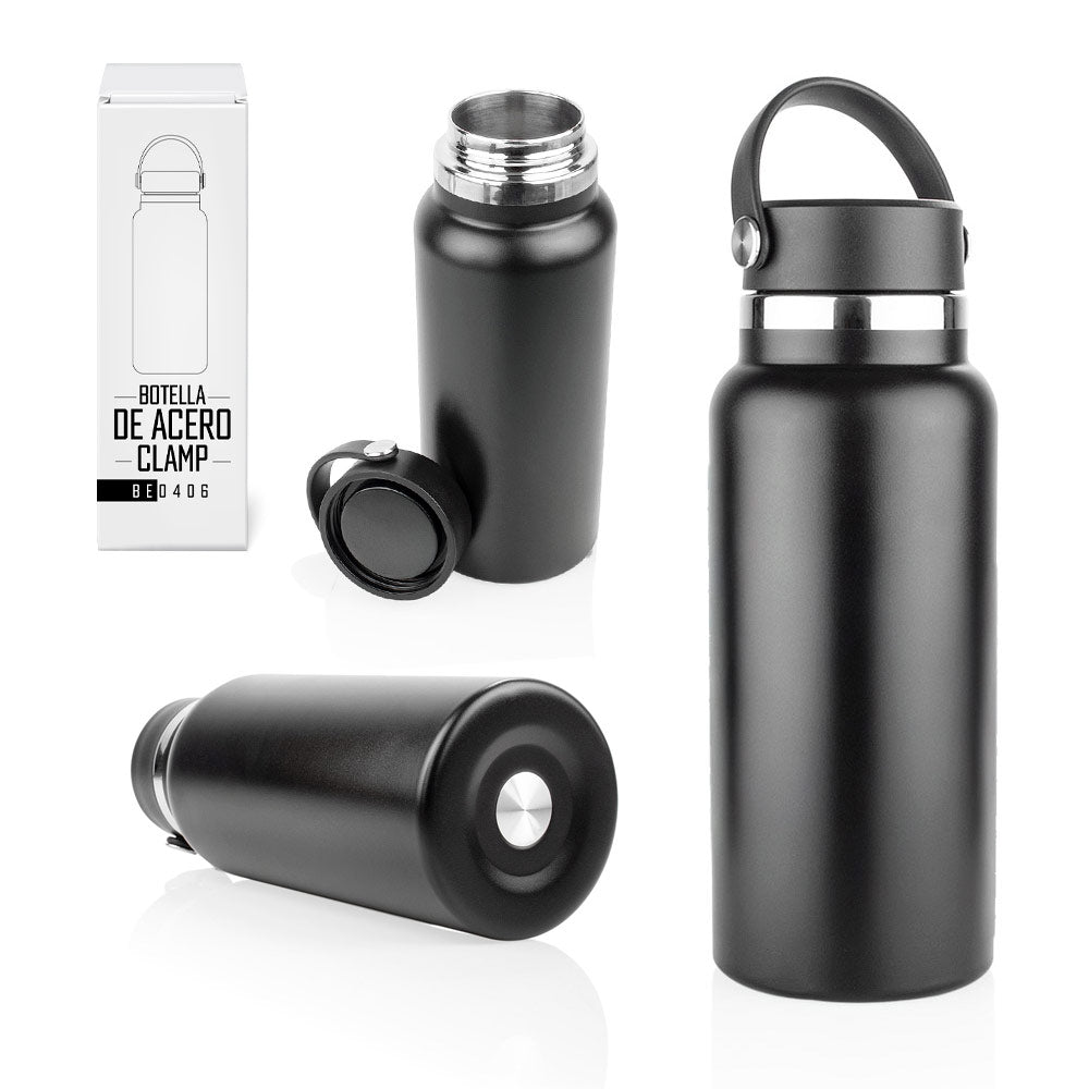 BE0406 Botella de Acero Clamp 1000 ml / 34 Oz (MP) - Pro-Ponemos