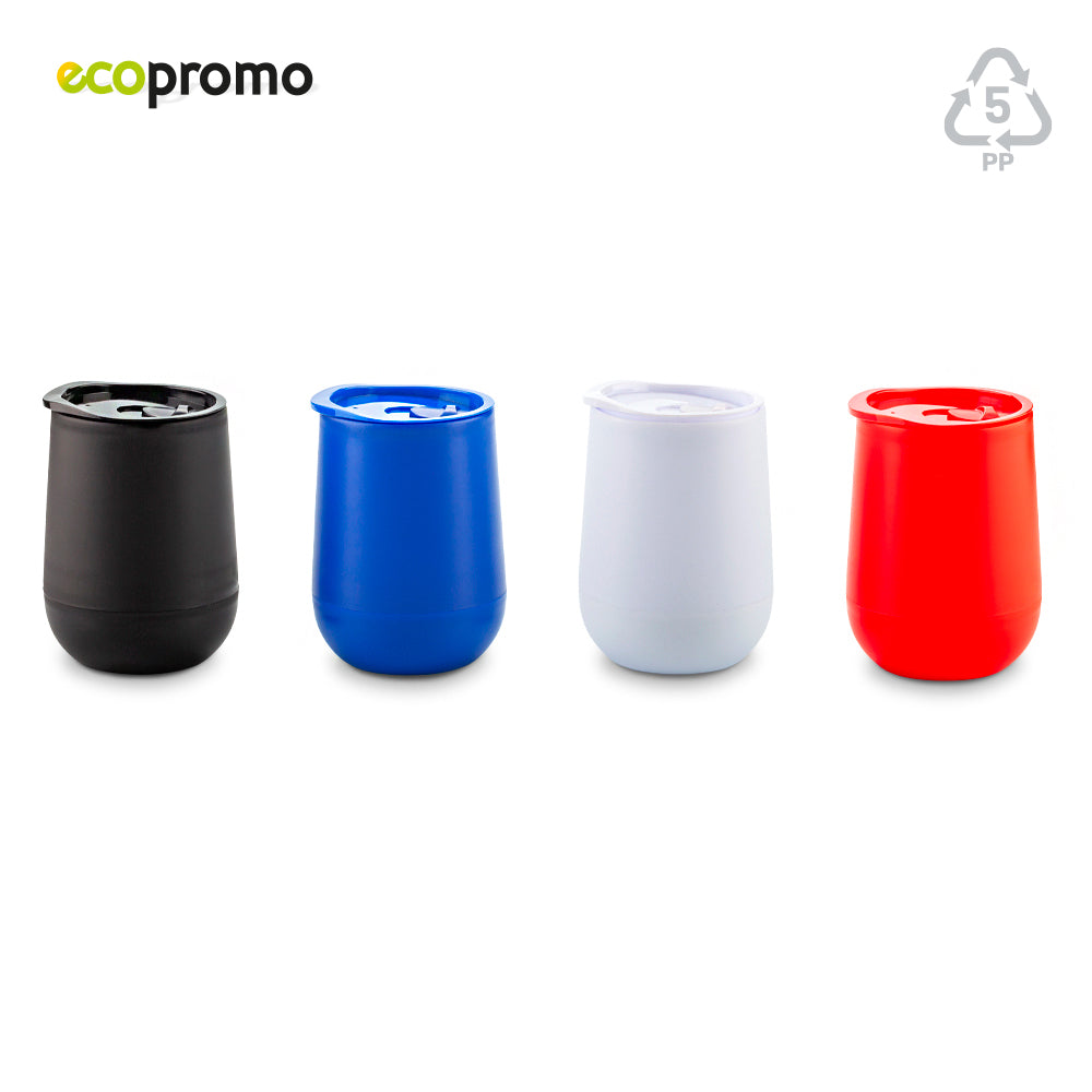Mug Plástico Doble Pared Eco 350ml MU-369 (CP) (NUEVO) - Pro-Ponemos