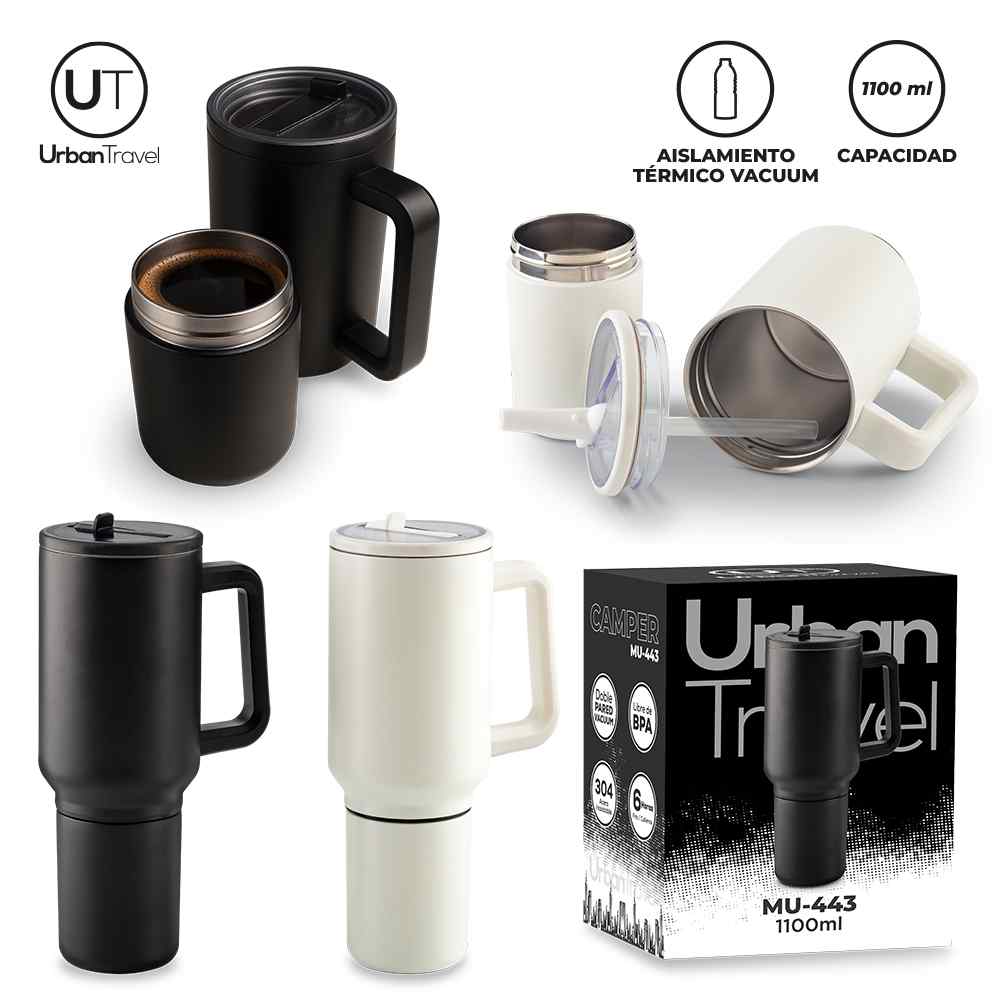 Mug Metálico Camper Urban Travel 1100 ml MU-443 (CP) (NUEVO) - Pro-Ponemos