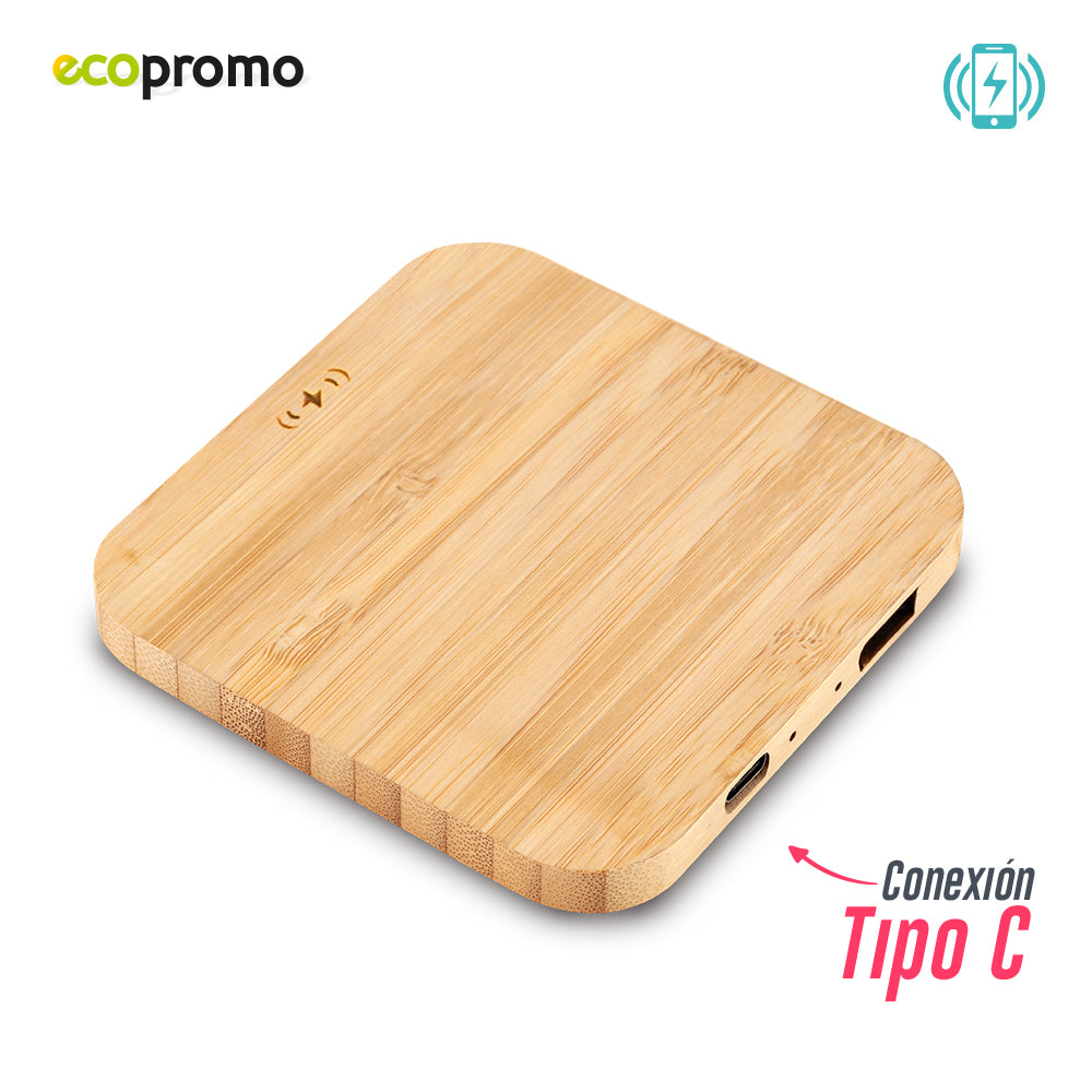 Cargador Inalambrico Bamboo Square II TE-463-1 (CP)