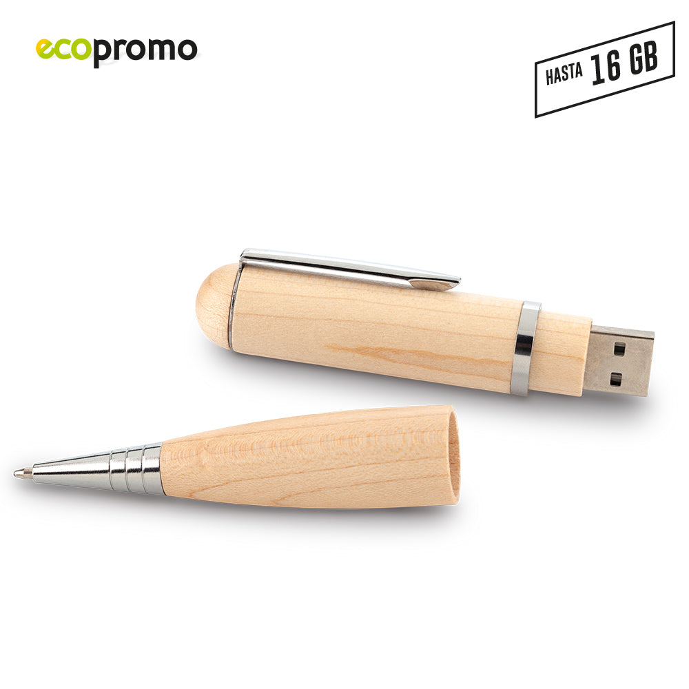 Memoria USB Bolígrafo Wood US-62 (CP)