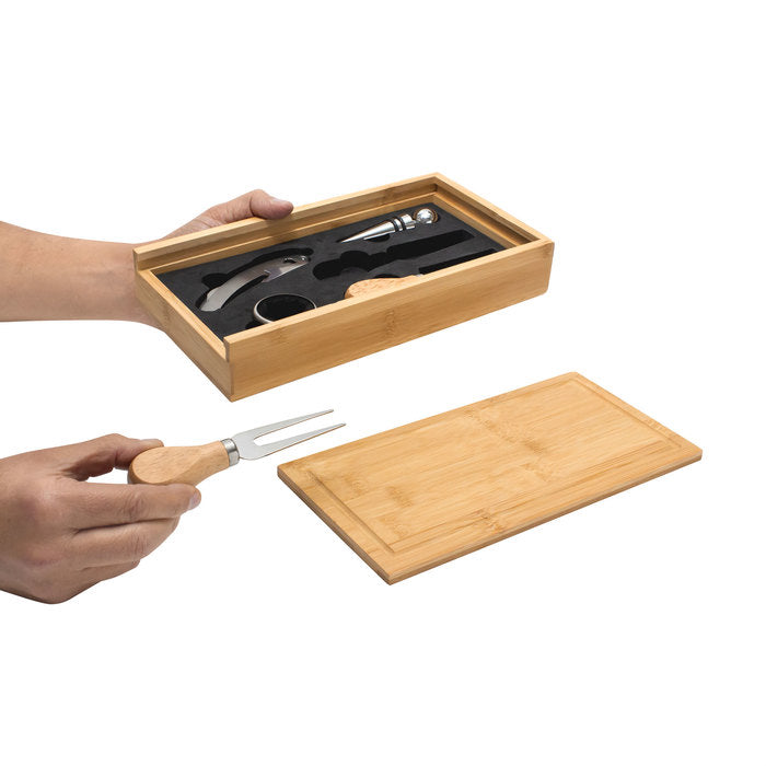 T708  Set de vino y Tabla para quesos "WINCHESTER" (SS) (NUEVO) - Pro-Ponemos